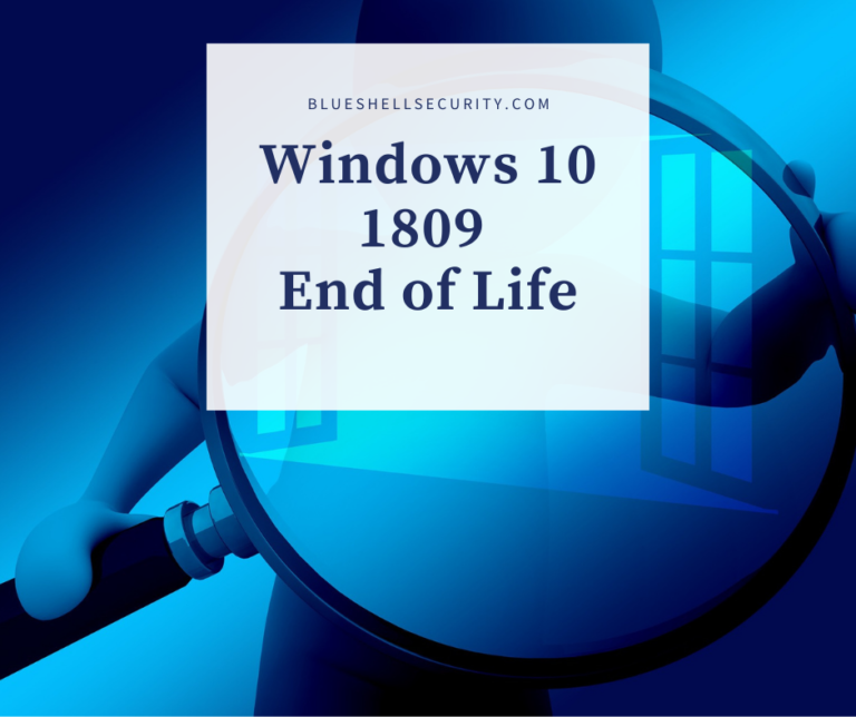 windows 10 pro version 1809 end of life